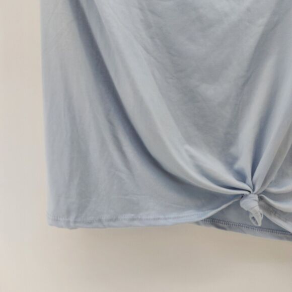 Ruby & Lace Light Blue Top Tee flowers mushrooms Keep it happy Smile Plus Sz 1X - Picture 7 of 14